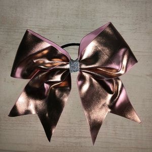 rose gold cheerleading bow